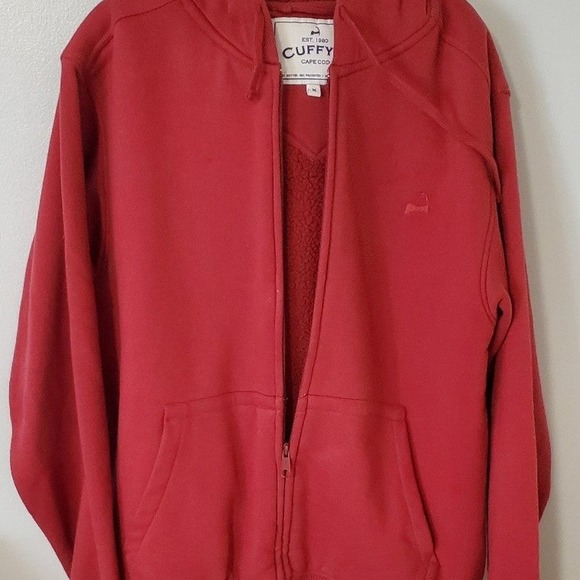 Cuffys dark red f ull zip up  Hoodie fleece  Medium . - Picture 1 of 8